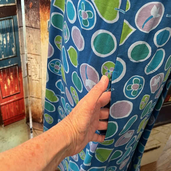 Gudrun Sjoden “Couleur” Jersey Dress, Blue Print, Size Medium - Picture 5 of 13